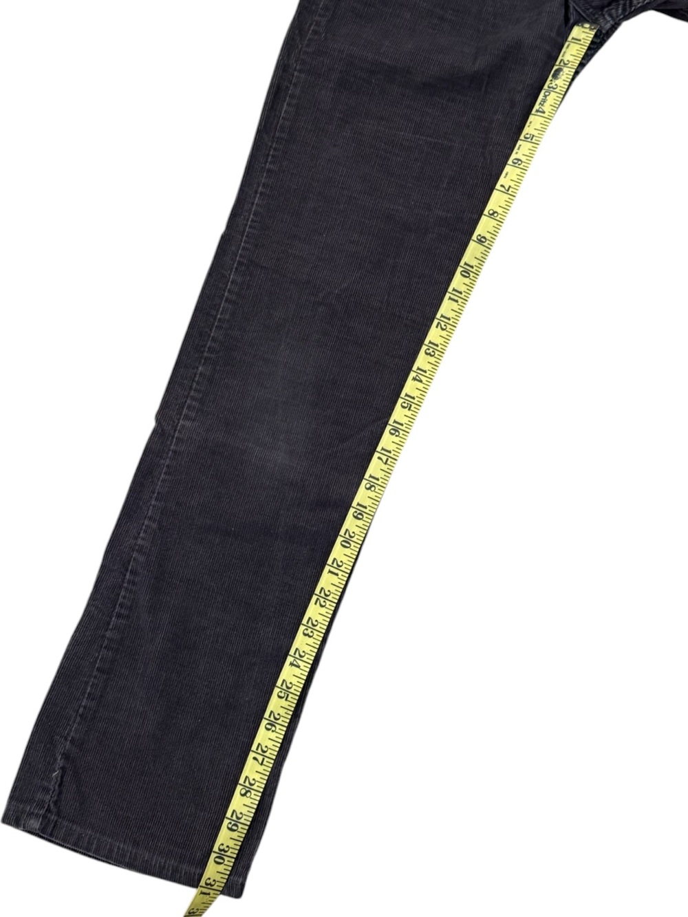 VTG 1981 Levi's 519 Corduroy Pants Gray White Tab Slim Straight 32x32 Fits 30x31 - Picture 14 of 15